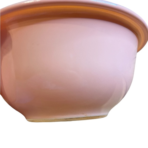 Vintage Pyrex  Peach Nesting Bowl 322, 1L, Salmon Pyrex Clear Bottom Mixing Bowl - Picture 5 of 6